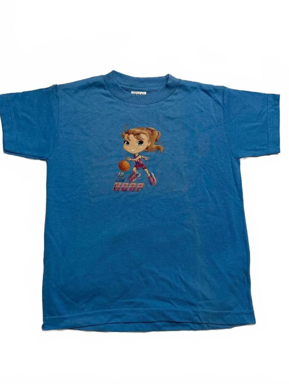 Vintage 707 Girls' Kids' Size L Basketball Themed Tee Fits Size S Women